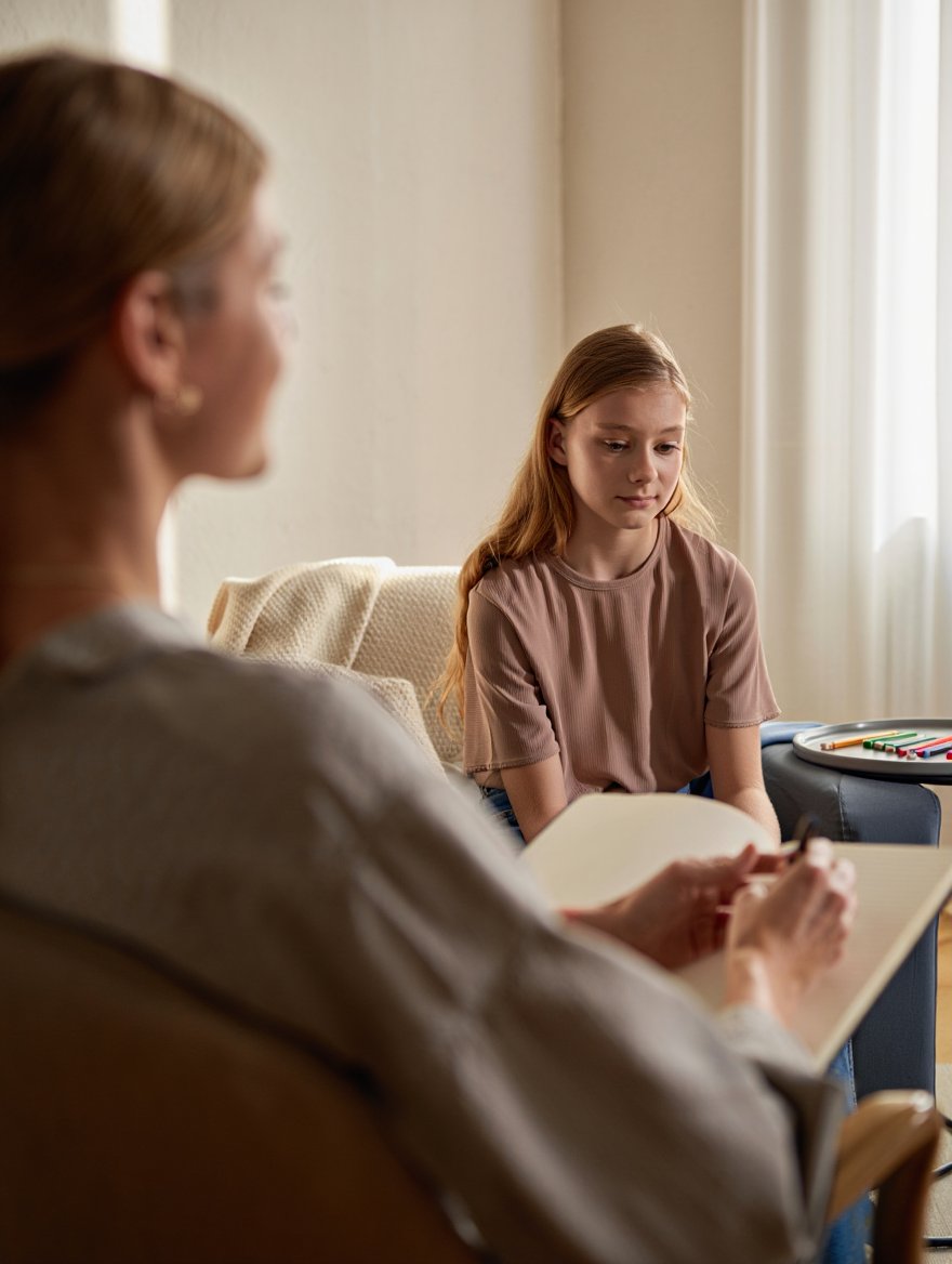 Врач беседует с подростком