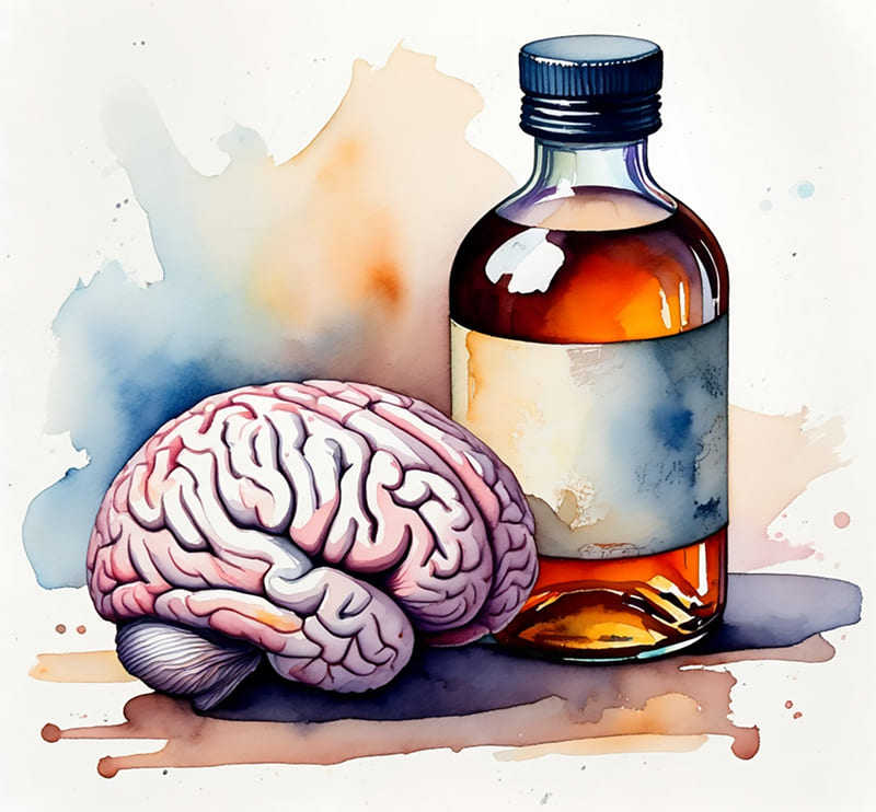 Иллюстрация спирт и алкоголь